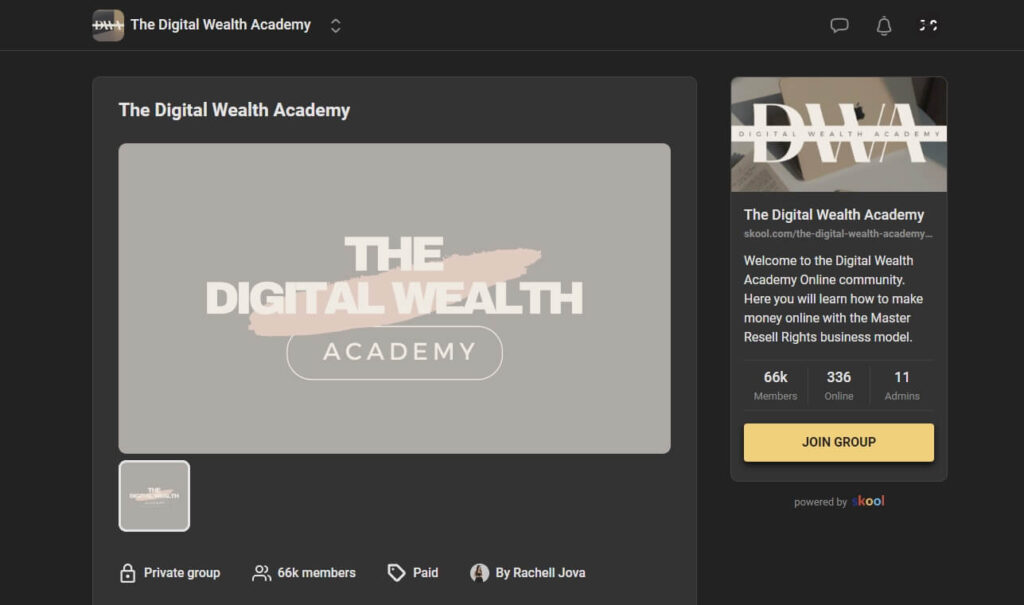 DWA (The Digital Wealth Academy)
MRR課程